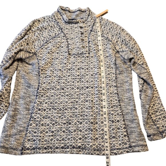 North River Quarter 1/4 Button Long Sleeve Pullover Sweater Women's Large - Picture 10 of 12